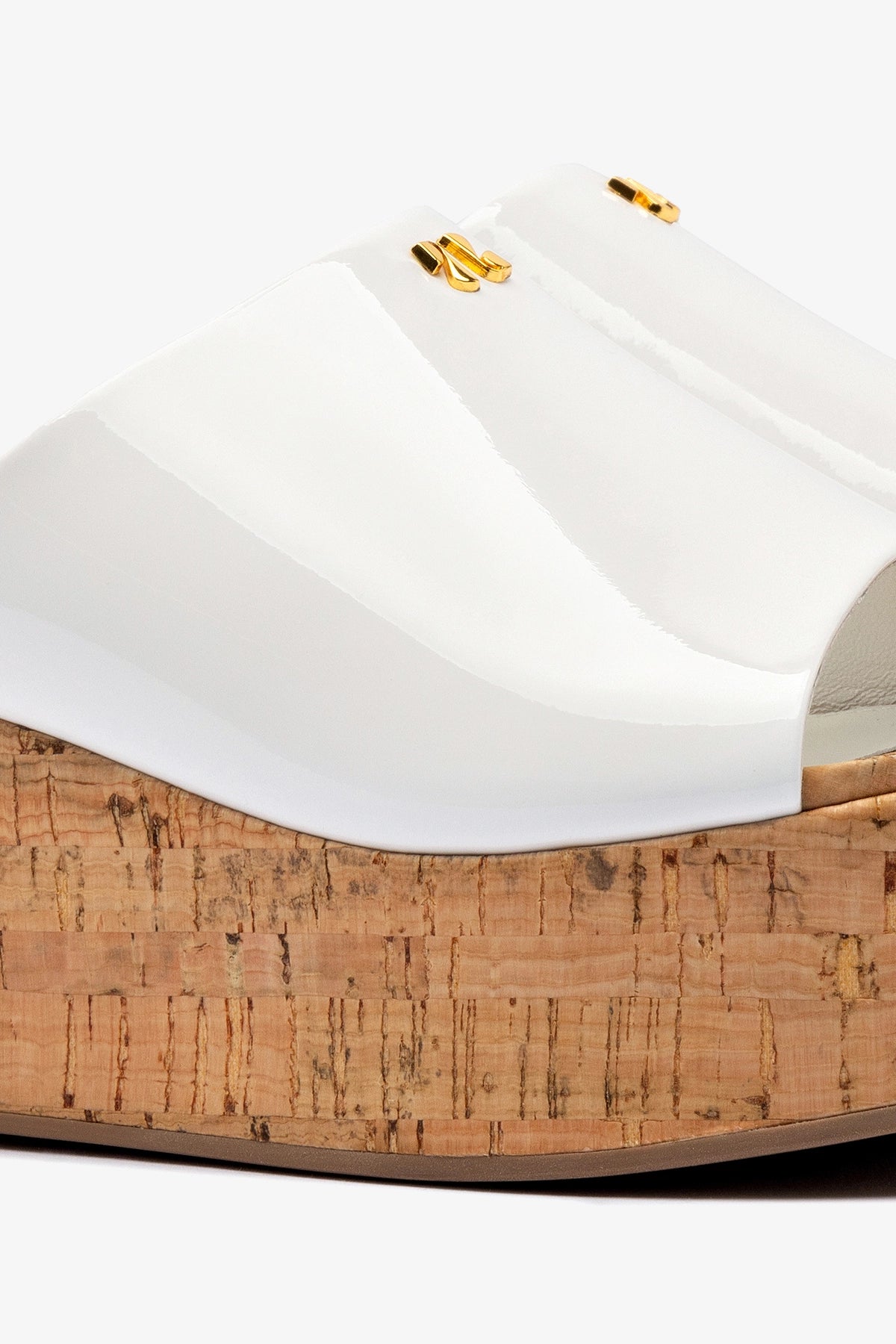 Charli Mule Women's White Patent Leather Shoes - Comfortable Slip-On Loafers for Office, Casual & Dressy Occasions