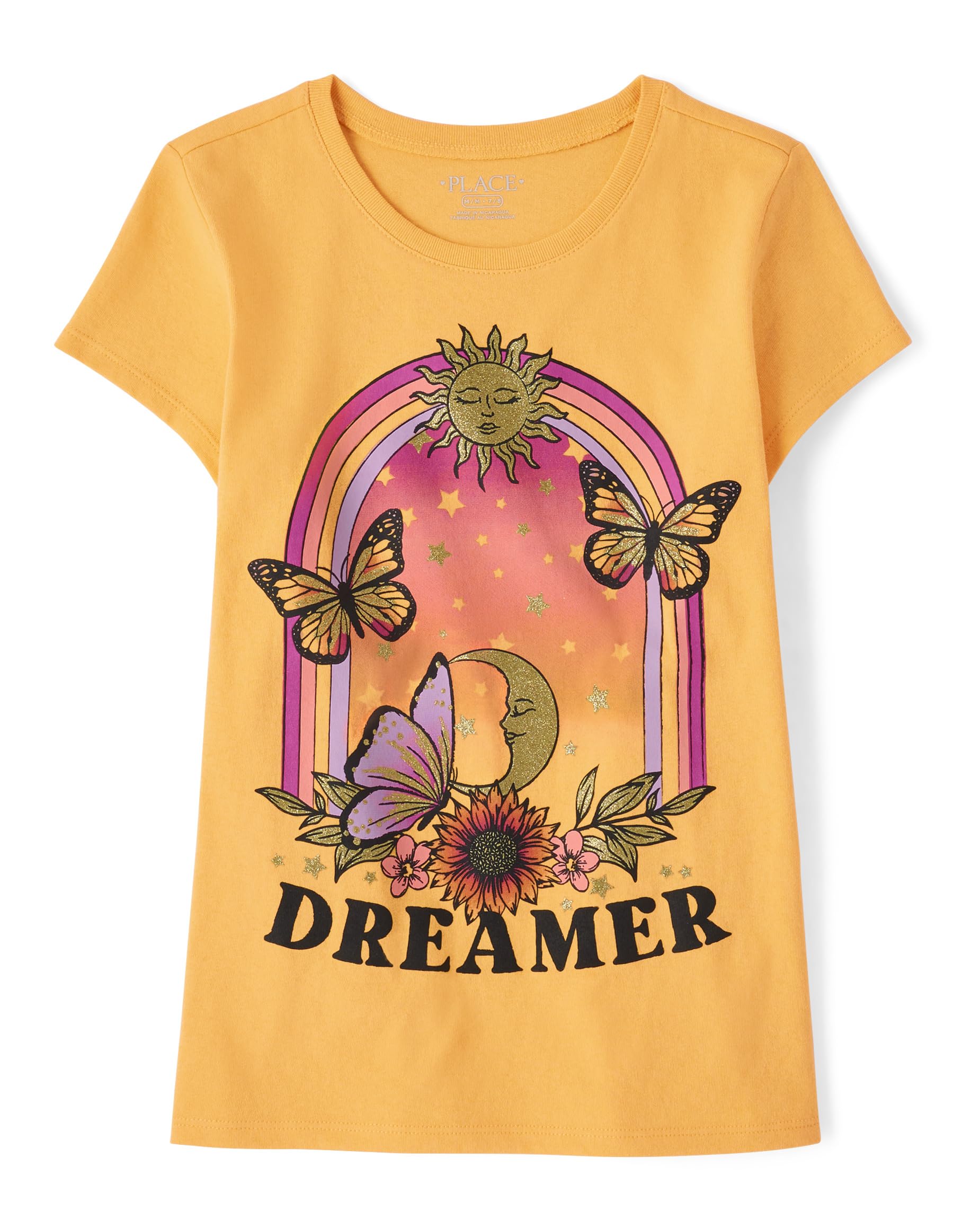 The Children's Place Girls' Fair Vibes Graphic Tee - Cute Summer Short Sleeve T-Shirt for Toddler & Little Girls - Perfect for Playdates, School & Outdoor Activities