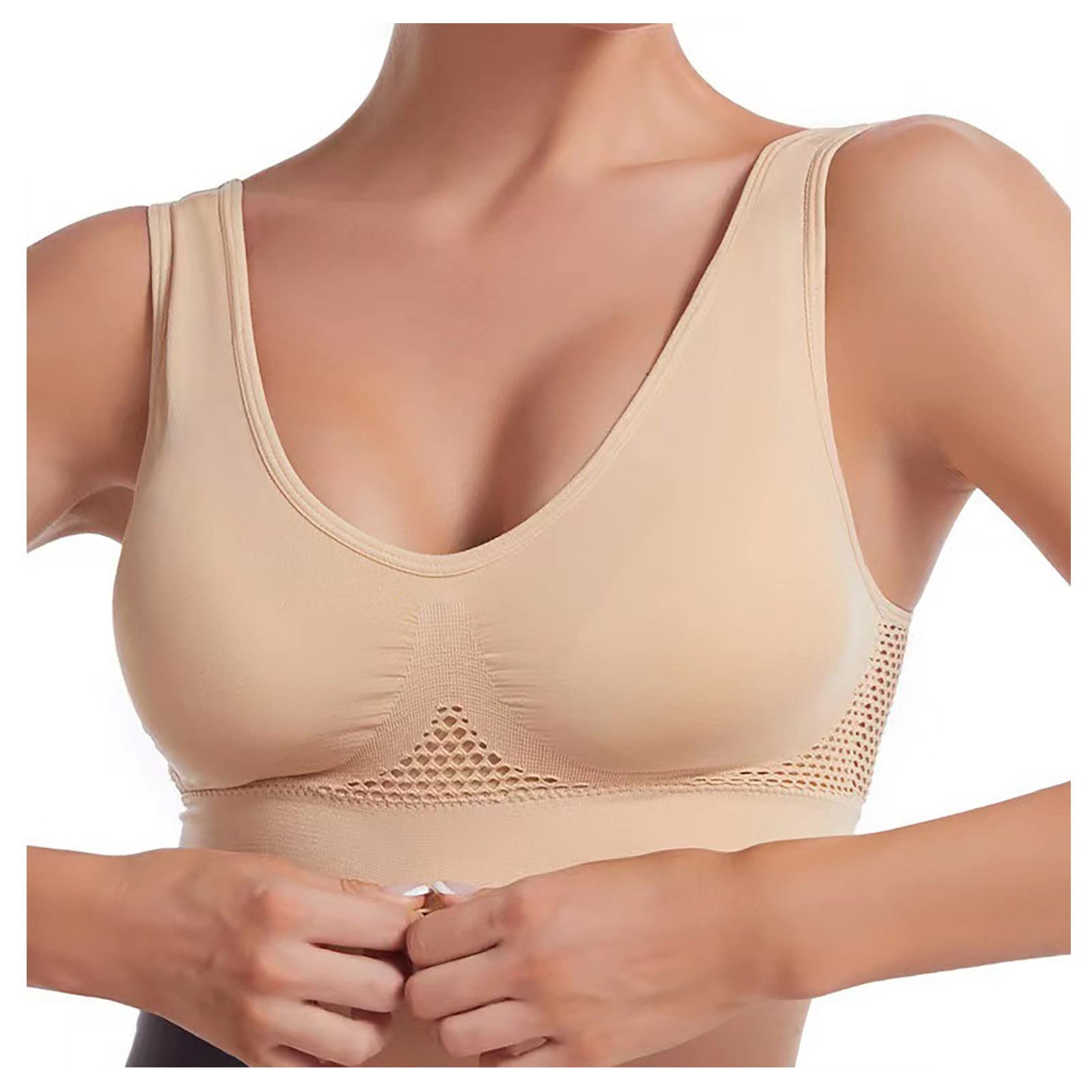 Women's Everyday 6-Pack Sports Bras - Strapless Push Up High Impact Workout Bras for Running, Yoga & Gym | Comfortable Support for Active Lifestyles
