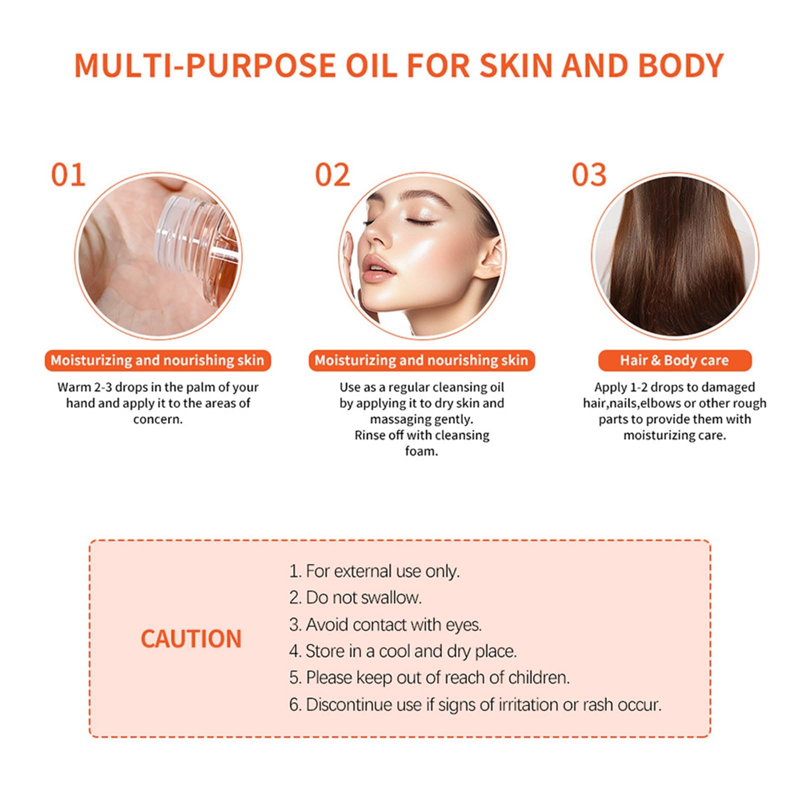 Organic Jojoba & Vitamin E Skincare Body Oil - Fast Absorbing, Non-Greasy Face & Body Moisturizer for Dry, Rough Skin - Hydrating Serum to Soften & Smooth Skin (50ml) | Perfect for Daily Hydration, Post-Shower Care & Nighttime Skin Repair