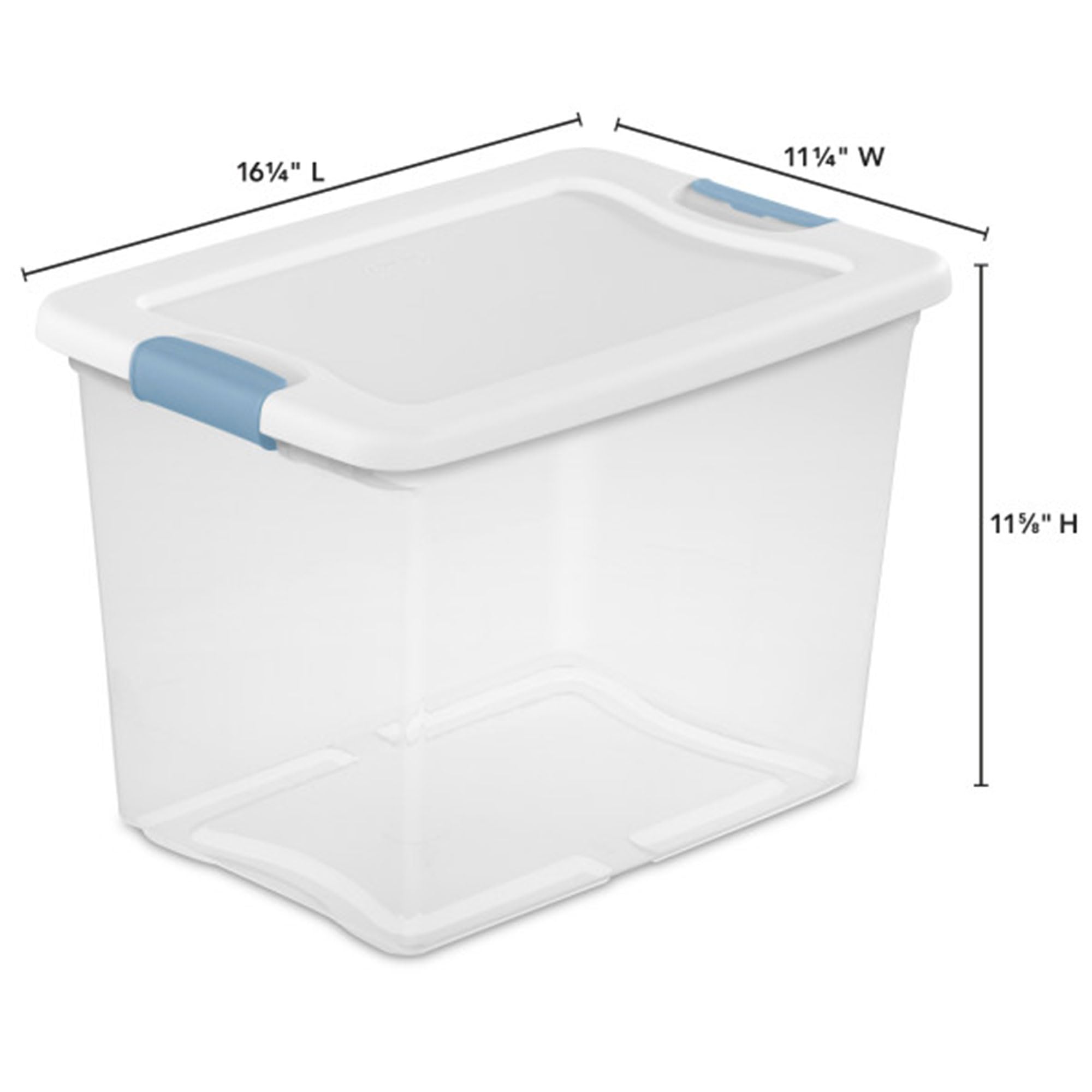Sterilite 24-Pack 25 Quart Clear Plastic Storage Bins with Latching Lids - Stackable Organizer Boxes for Home, Office, Closet & Garage Organization