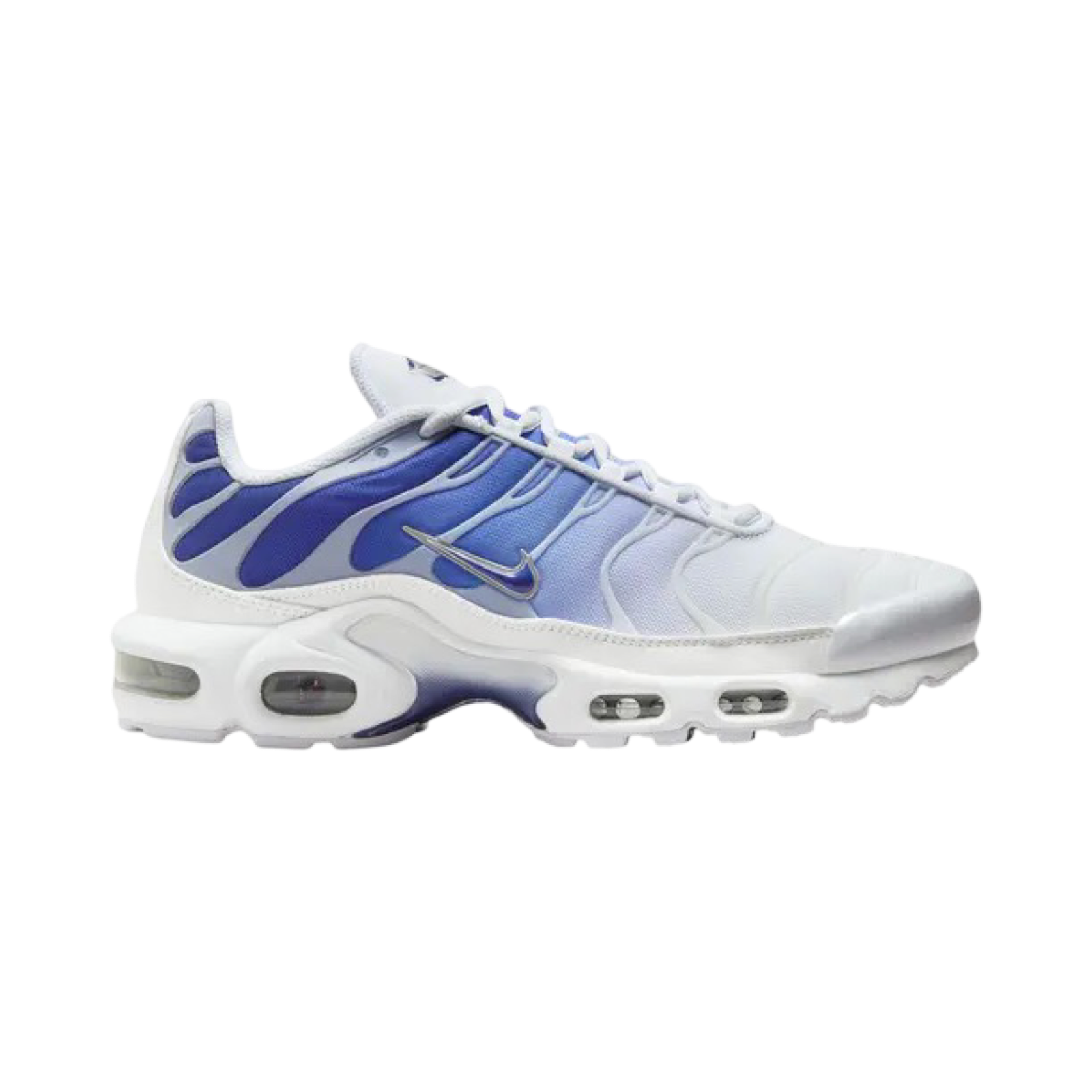Nike Women's Air Max Plus TN Running Shoes - White Concord Metallic Platinum - Comfortable Athletic Sneakers for Jogging, Gym Workouts & Casual Wear