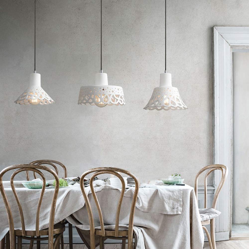 Modern LED Chandelier Light - Adjustable 3-Head Cement Ceiling Lamp with Art Deco Design for Living Room, Dining Room & Hallway | Energy Efficient Dimmable Pendant Lighting for Home Decor & Interior Design
