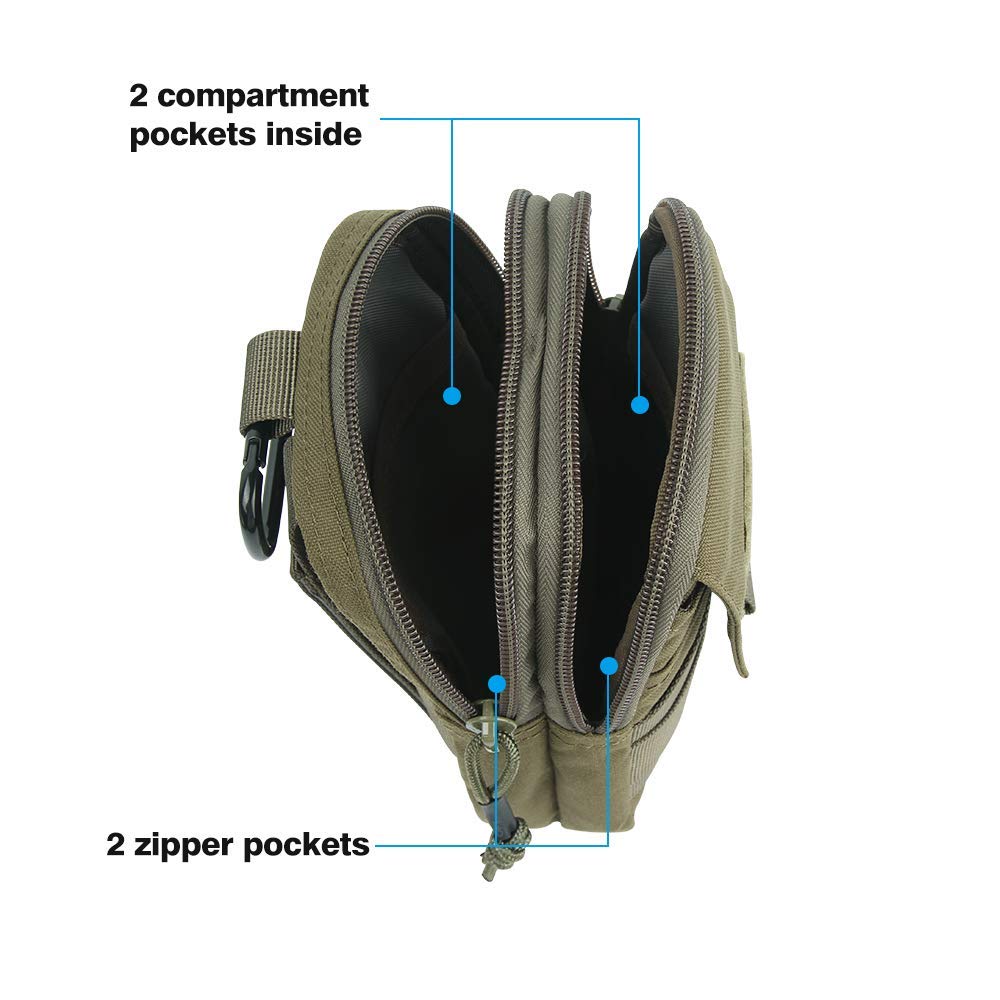 EXCELLENT ELITE SPANKER Tactical Molle EDC & Admin Pouch - Military Grade Utility Organizer for Outdoor, Camping, Hiking & Everyday Carry (EDC)