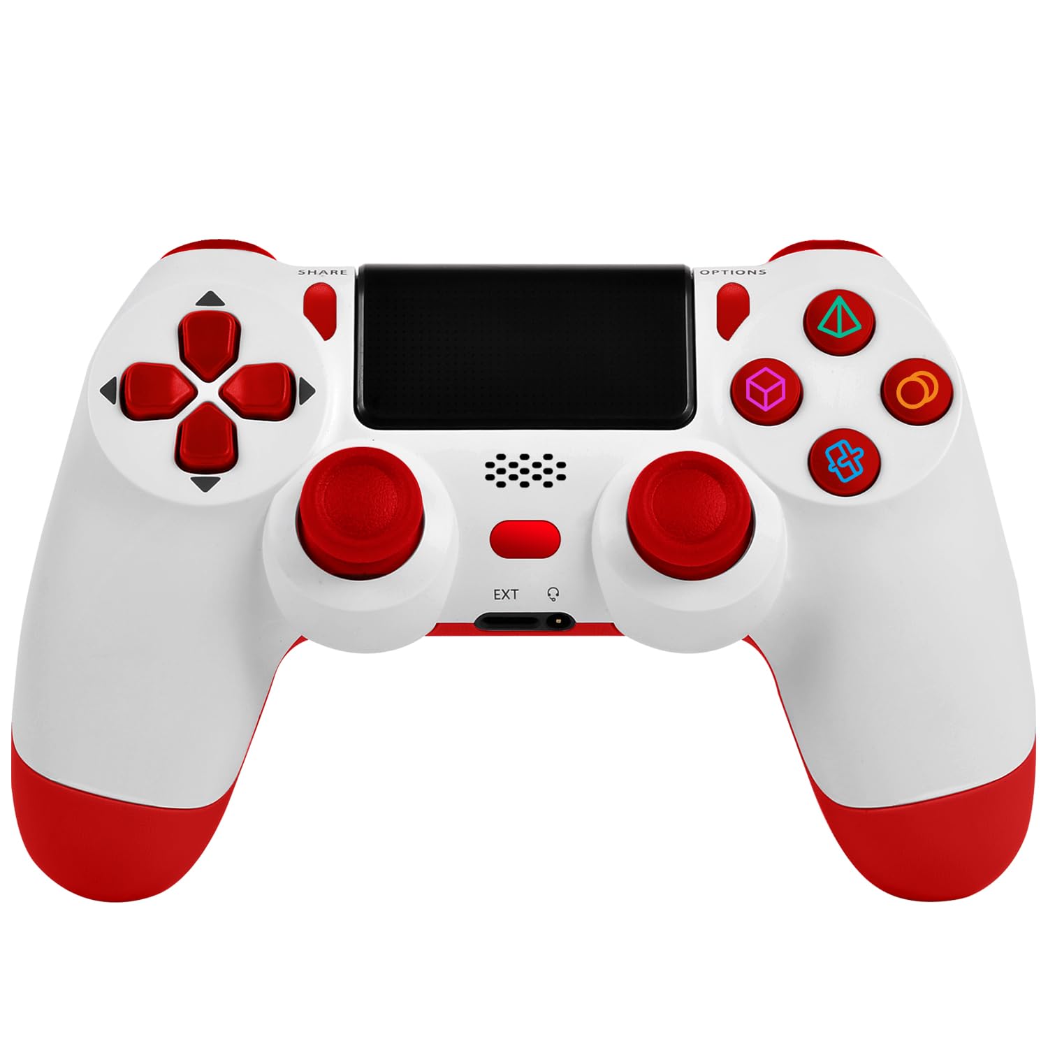 Wireless PS4 Controller Compatible with PS4/Slim/Pro - Upgraded Joystick, Dual Vibration, Rechargeable Battery for Gaming, Streaming & Multiplayer Sessions