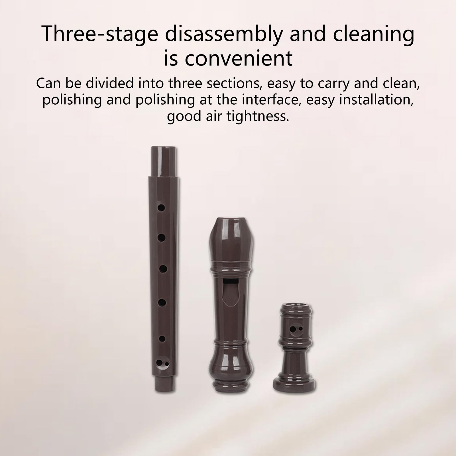 8 Hole Detachable Soprano Recorder Wooden Wind Flute - Perfect for Music Lessons, Beginners & Classroom Performances