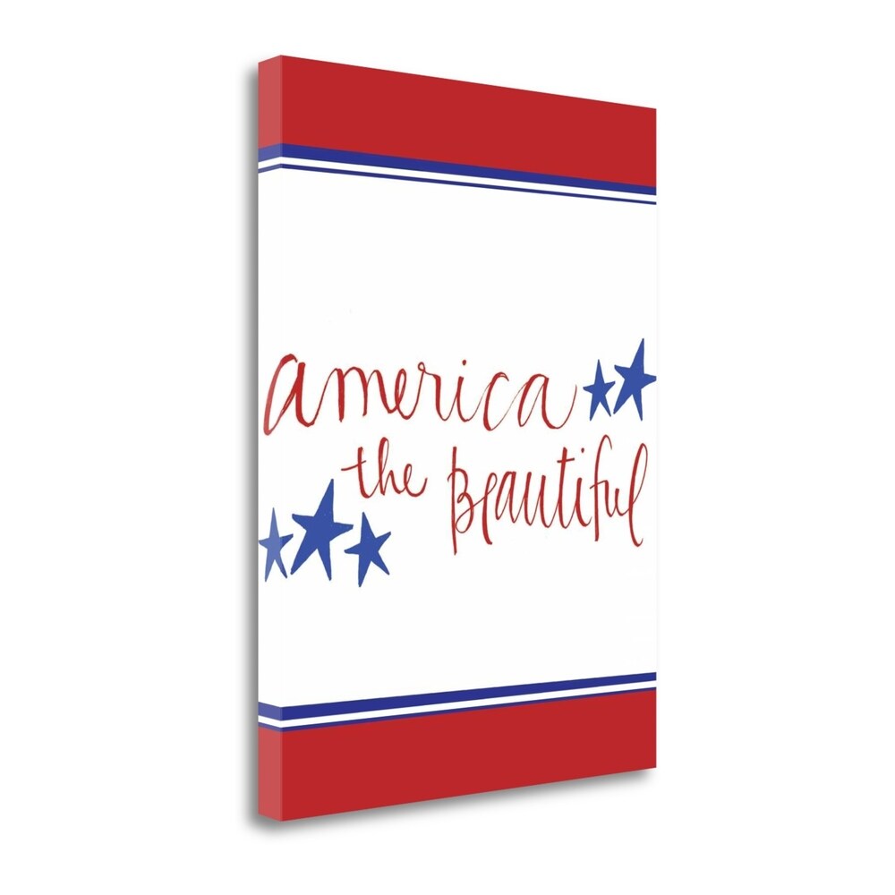 America The Beautiful by Katie Doucette - Premium Giclee Art Print on Gallery Wrapped Canvas - Perfect for Home Decor, Office Wall Art & Gift Giving