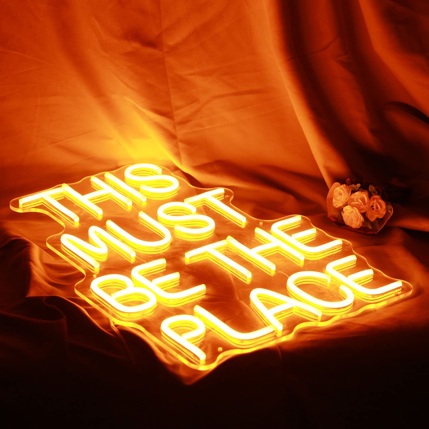 Custom Yellow LED Neon Sign - Personalized Wall Decor for Weddings, Anniversaries & Parties | Romantic Home Decor, Bar Sign, Gift Idea for Couples