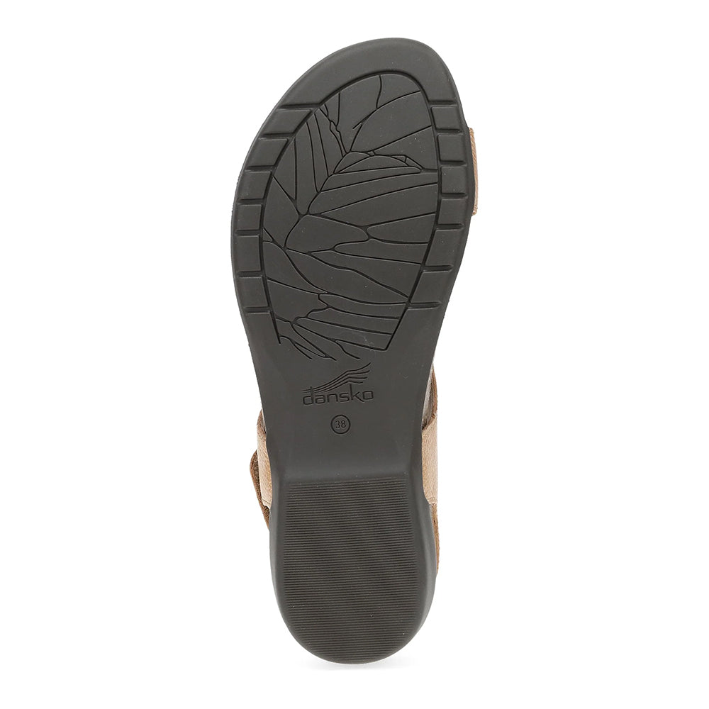 Reece T Strap Slingback Sandal - Honey Distressed Leather Women's Heels | Comfortable Summer Shoes for Beach, Wedding & Casual Outfits