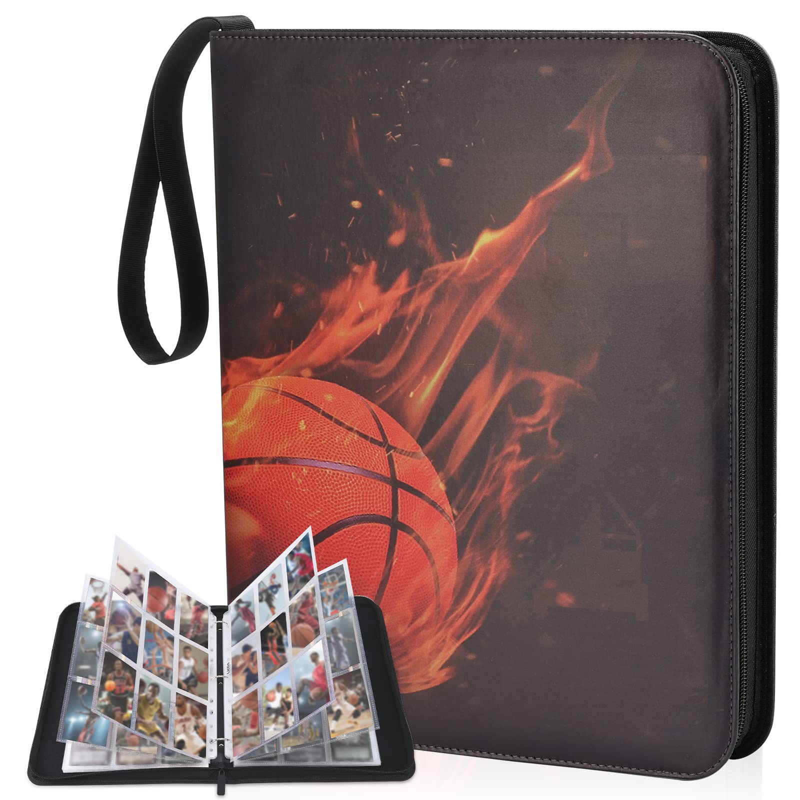 Lictin 810-Pocket Basketball Card Binder - Premium Trading Card Album with 45 Removable Sleeves for Collectors | Perfect for Sports Memorabilia Storage & Trading Card Organization