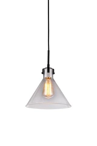 Modern 1-Light Interior Kitchen Pendant Light Fixture - Sleek Hanging Chandelier for Dining Room, Island, Bar & Countertop - Energy Efficient LED Compatible