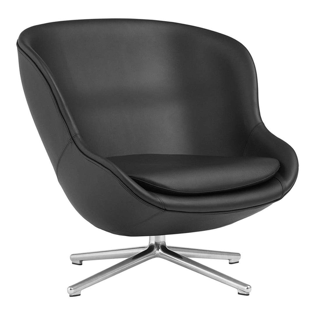 Modern Hyg Lounge Chair with Low Swivel Base - Comfortable Recliner for Living Room, Bedroom, or Office Relaxation