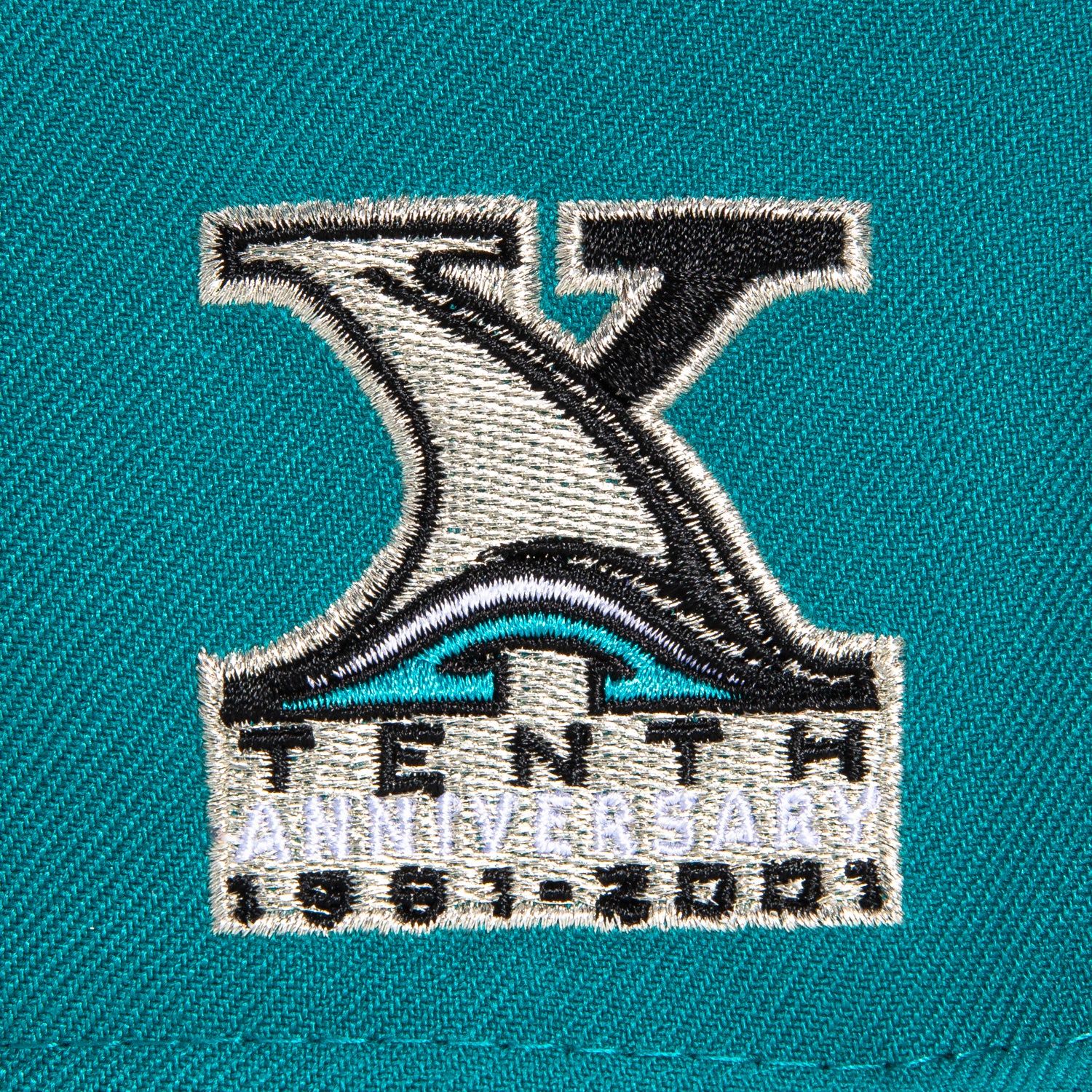 New Era 59Fifty San Jose Sharks 10th Anniversary Patch Snapback Hat - Teal & Black NHL Hockey Cap for Men & Women - Perfect for Games, Fan Gear & Streetwear Fashion