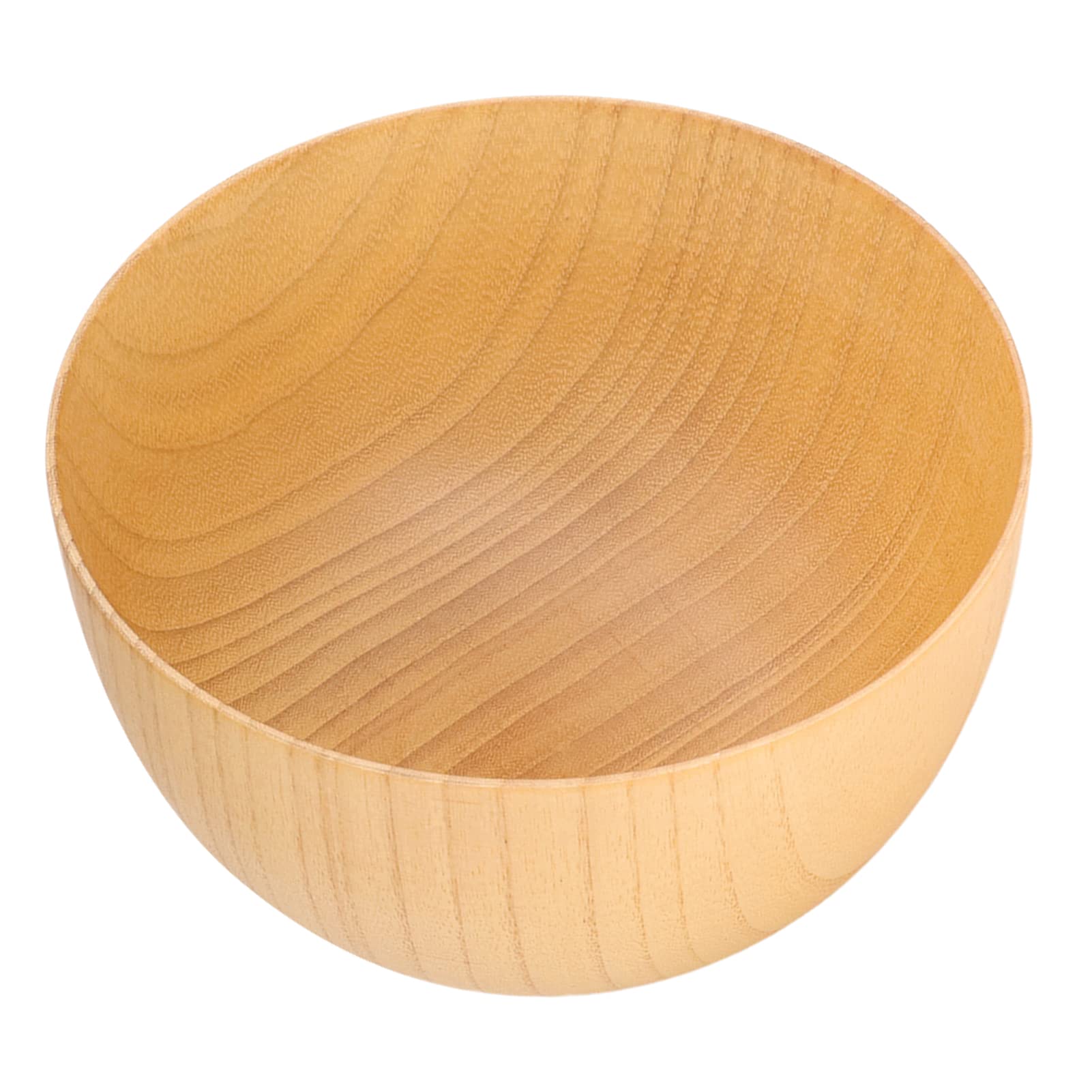 Wooden Noodle Bowls for Kitchen - Round Wooden Serving Bowls for Nuts, Appetizers, Fruits & Snacks - Light Color Simple Food Containers - Perfect for Salads, Snacks & Party Serving