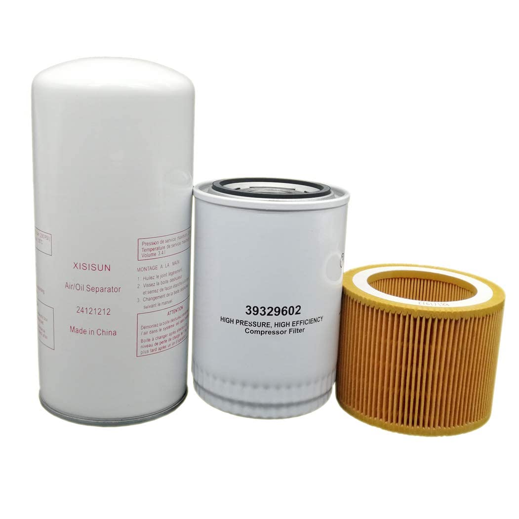 Air Compressor Filter Kit 24121212 88171913 39329602 - Compatible Replacement Spare Parts for Industrial & Home Use
