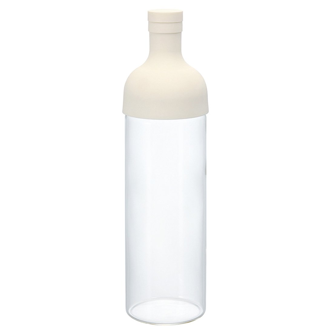 Hario Filter-in Cold Brew Tea Bottle - 750ml White Glass Iced Tea Maker for Home & Office - Perfect for Iced Tea, Coffee, and Infused Water