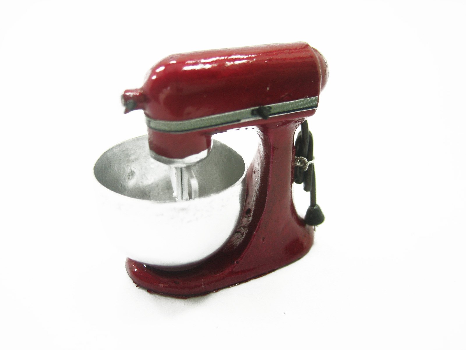 Mini Electric Red Mixer for Dollhouse - Realistic Bakery & Kitchen Accessory - Perfect for Dollhouse Miniatures, DIY Crafts, and Collectors