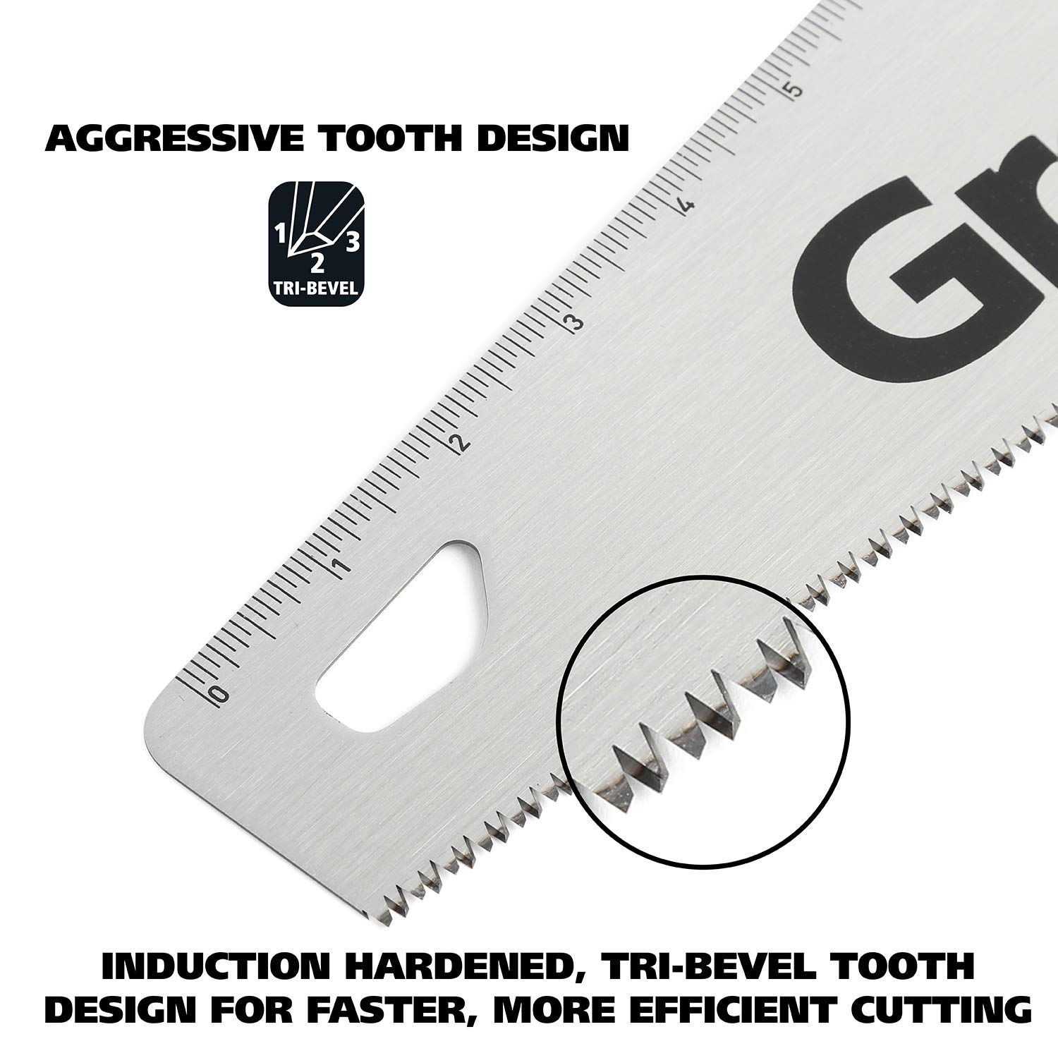 GreatNeck 74001 15 Inch Aggressive Tooth Handsaw - Heavy Duty Wood Saw, Branch Cutter & PVC Pipe Saw | Perfect for Tree Trimming, DIY Woodworking & Outdoor Gardening Projects