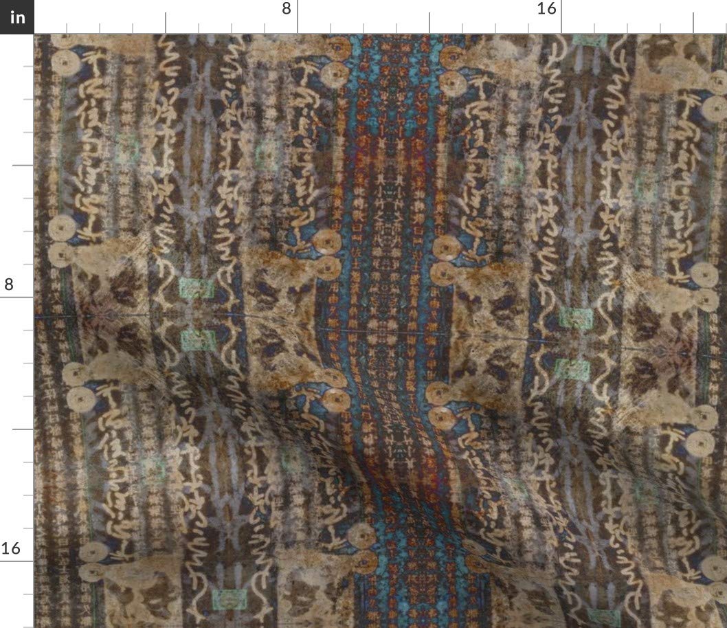 Earth Asian Fashion Tones Printed Petal Signature Cotton Fabric by Spoonflower - Premium Fabric by The Yard for Sewing, Quilting, Apparel & Home Decor - Perfect for DIY Crafts, Fashion Design & Bohemian Home Decor