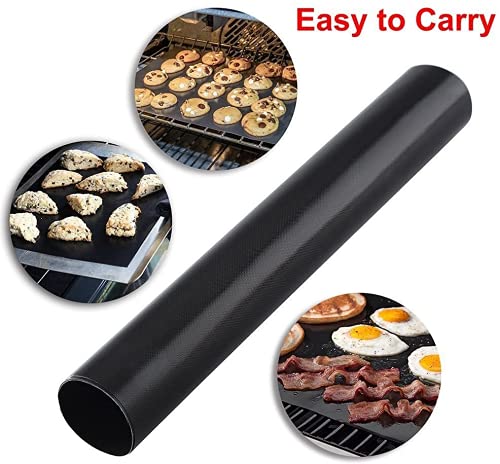 Premium Non-Stick Grill Mat Set of 5 - Heavy Duty Reusable BBQ Baking Mats for Charcoal, Gas & Electric Grills - 15.75 x 13 Inch Easy Clean Barbecue Accessories - Perfect for Backyard Cookouts, Camping & Outdoor Dining