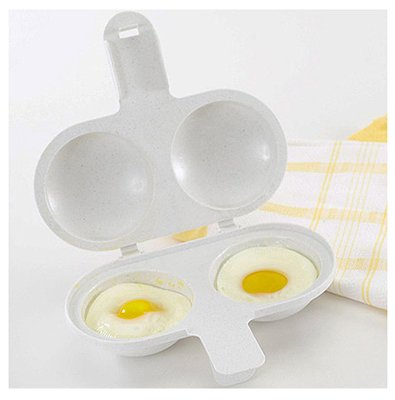 6-Pack 2-Cup Microwave Egg Poacher - Perfect for Quick Breakfast, Meal Prep & Healthy Cooking - BPA-Free & Easy to Clean