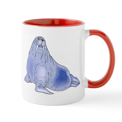 White/Red Inside - Blue Walrus Mugs