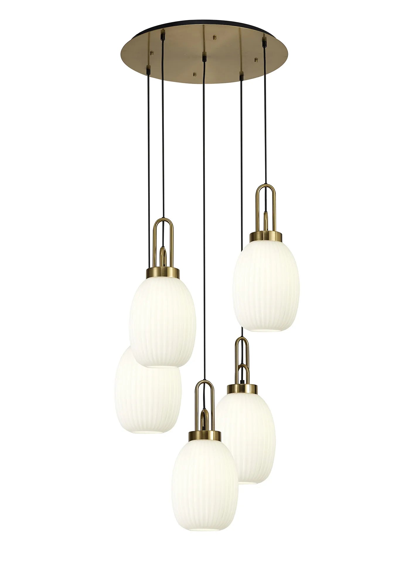 Stylish Cadiz 5-Light Cluster Pendant Light Fixture - Modern Ceiling Lighting for Dining Room, Kitchen & Living Room