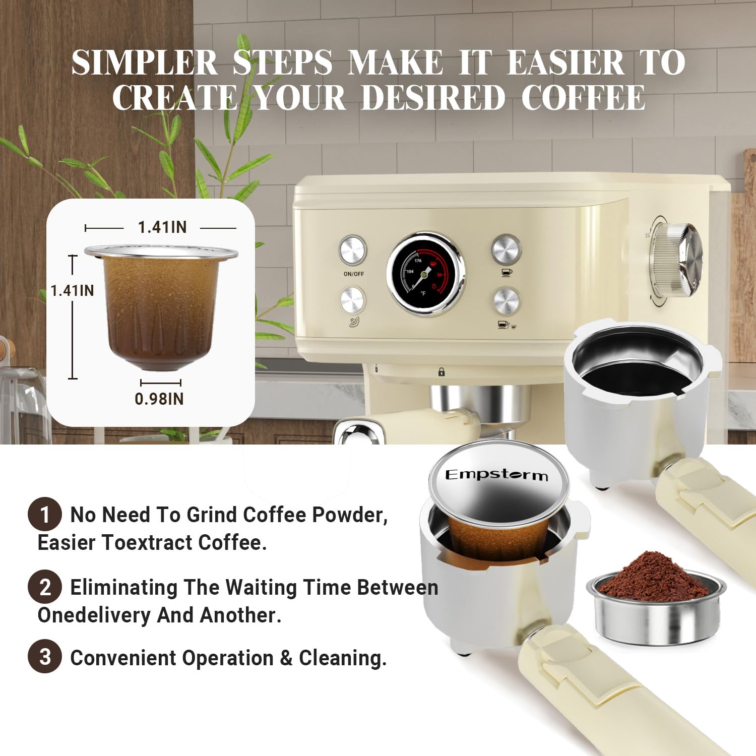 Professional 20 Bar Espresso Machine with Milk Frother - 2-in-1 Cappuccino & Latte Maker, Compatible with NS Original Capsules - Perfect for Home Brewing, Coffee Shops & Office Use