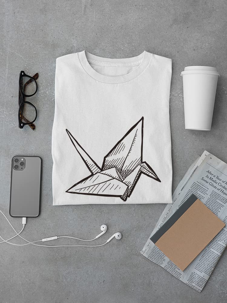 Hand Drawn Origami Bird Graphic T-Shirt for Men | Casual Cotton Tee for Streetwear & Everyday Outfits