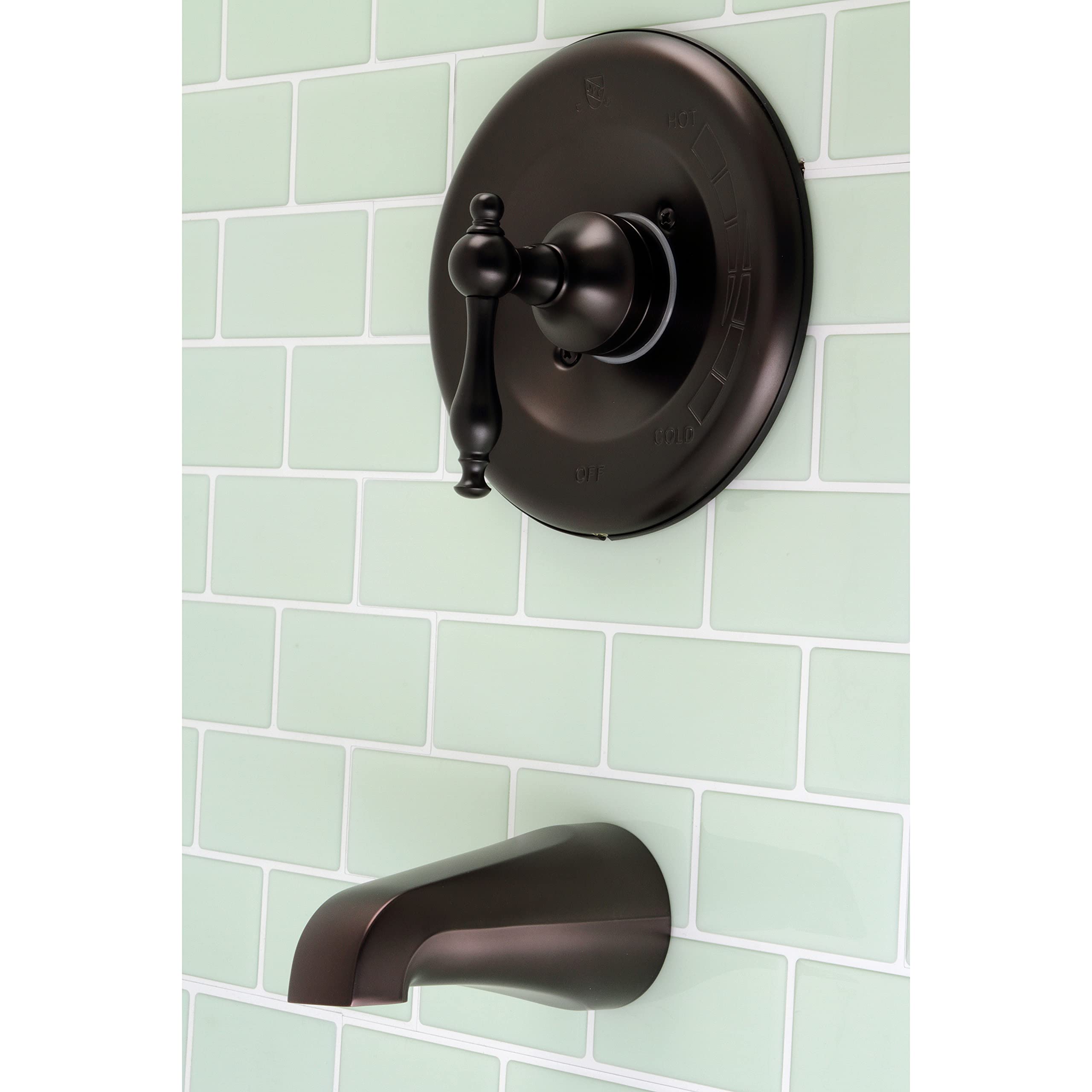 Kingston Brass KB635NLTO Oil Rubbed Bronze Tub and Shower Faucet - Bathroom Fixture for Modern & Traditional Homes, Perfect for Spa-Like Showers and Relaxing Baths