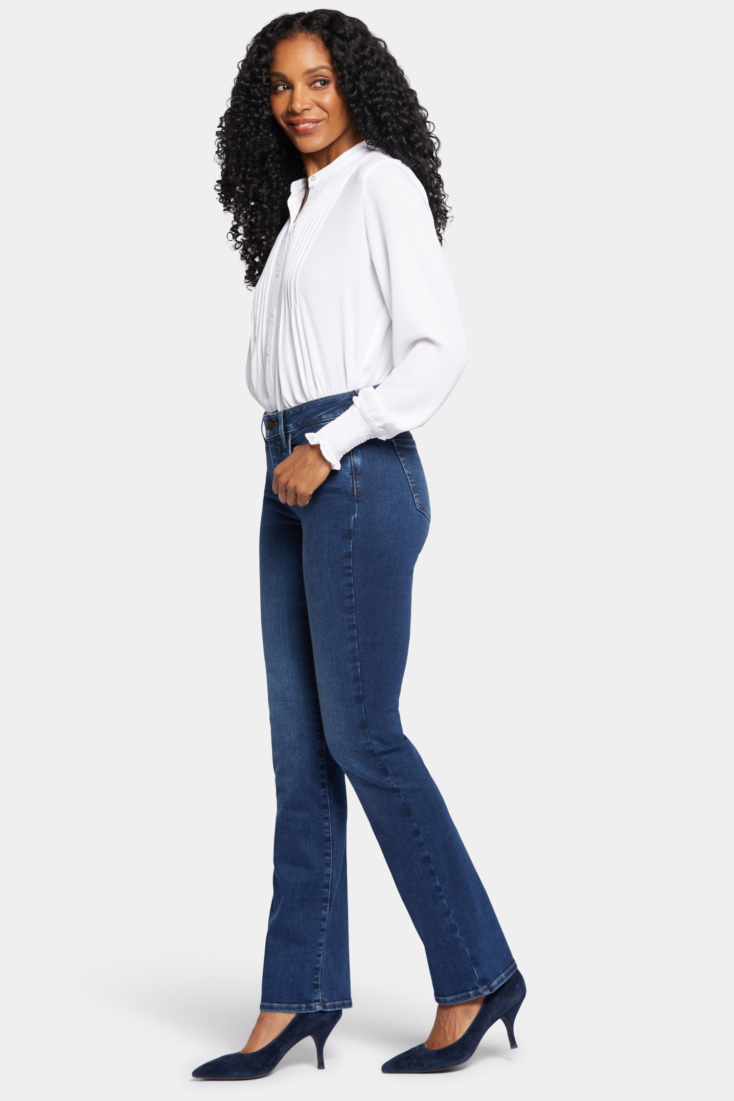 Barbara Bootcut Jeans for Women - Petite Fit in Cooper Wash | Comfortable Stretch Denim for Casual Wear & Everyday Outfits
