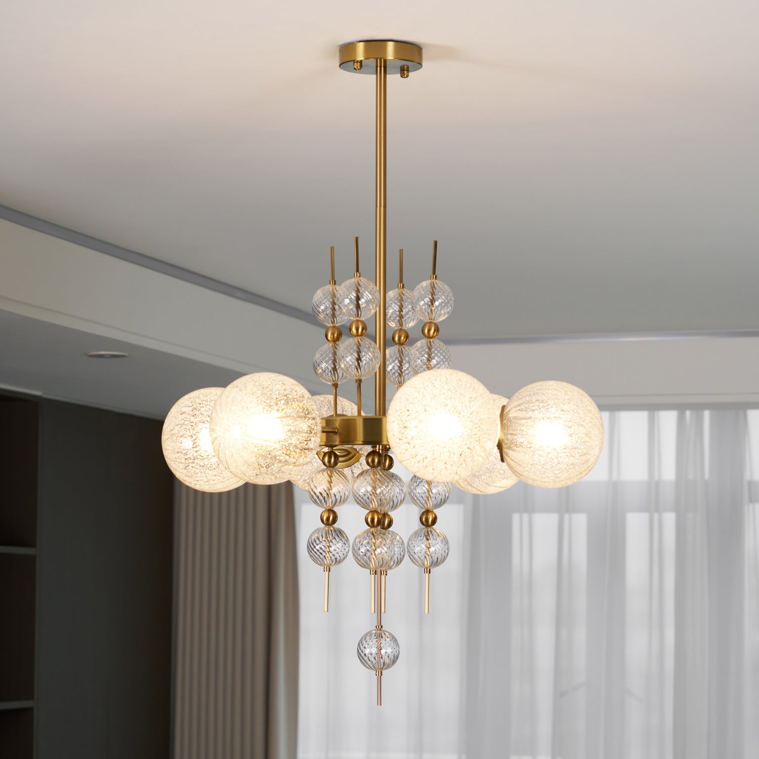 Calypso Chandelier - Elegant Crystal Ceiling Light Fixture for Dining Room, Bedroom & Living Room Decor | Modern Lighting for Home & Office