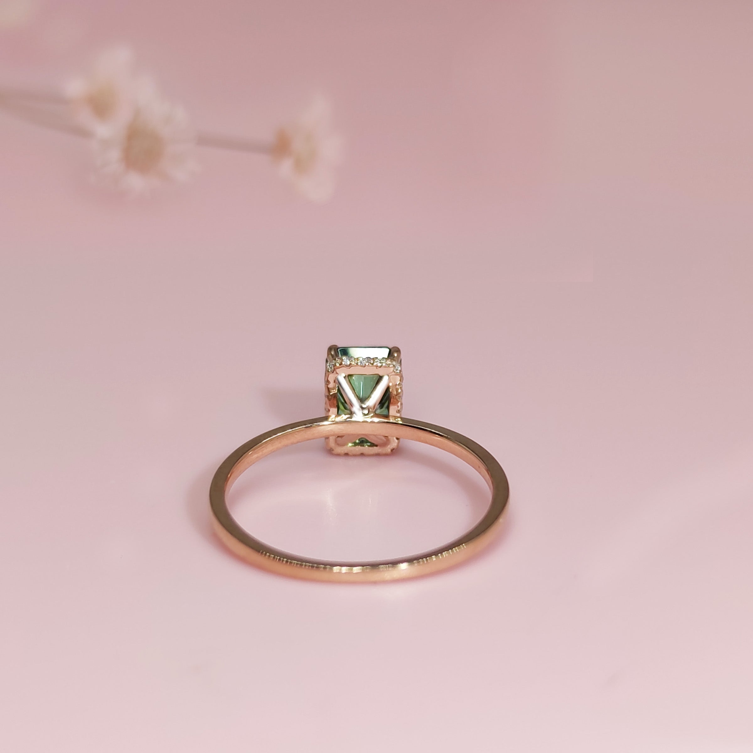 Radiant Cut Moissanite Ring - Geometric Brilliance Ashes Jewelry for Women - Perfect for Engagement, Wedding, Anniversary & Special Occasions