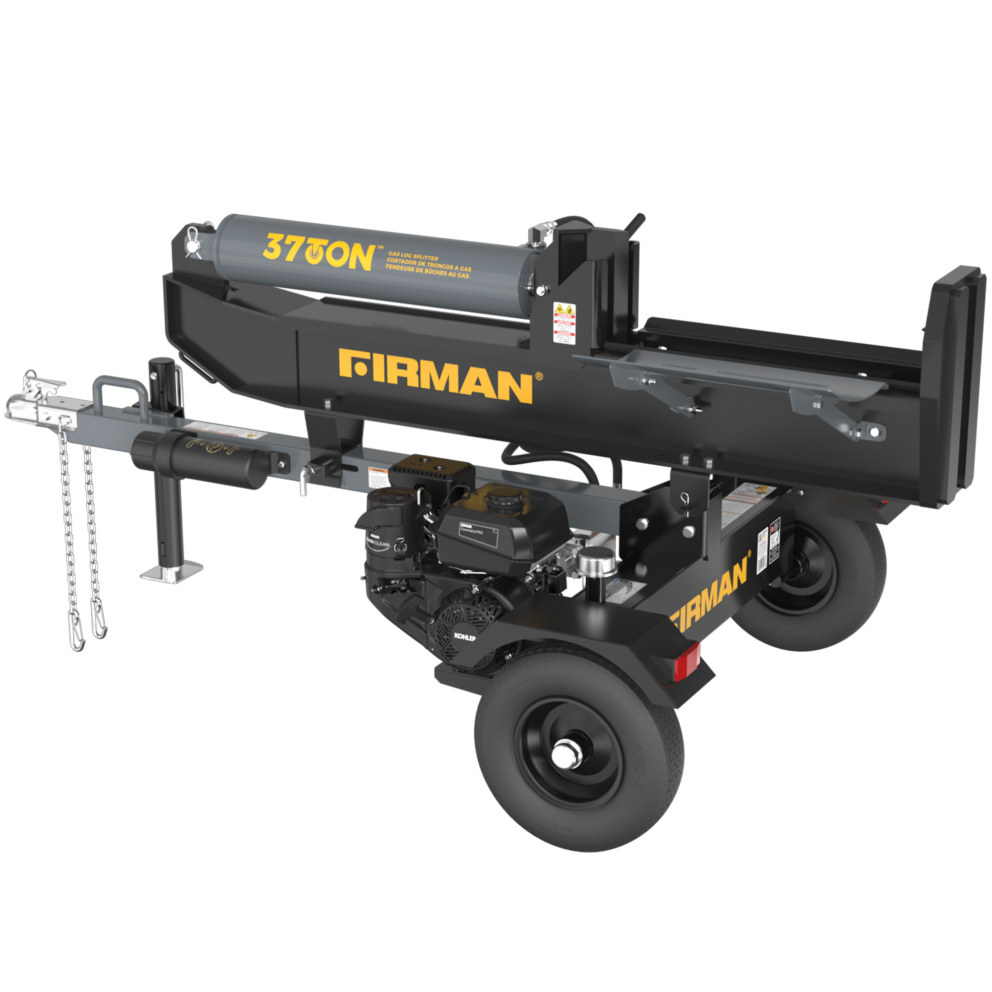 37 Ton Heavy Duty Log Splitter - Powerful Hydraulic Wood Splitter for Firewood, Home Heating & Outdoor Landscaping