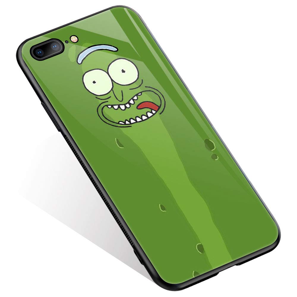 Cartoon iPhone 8 Case with Tempered Glass Back & Shock-Absorbing TPU Bumper - Cute Animation Design Protective Cover Compatible for iPhone 8/7/SE (2020) | Perfect for Daily Use, School, Work and Travel Protection