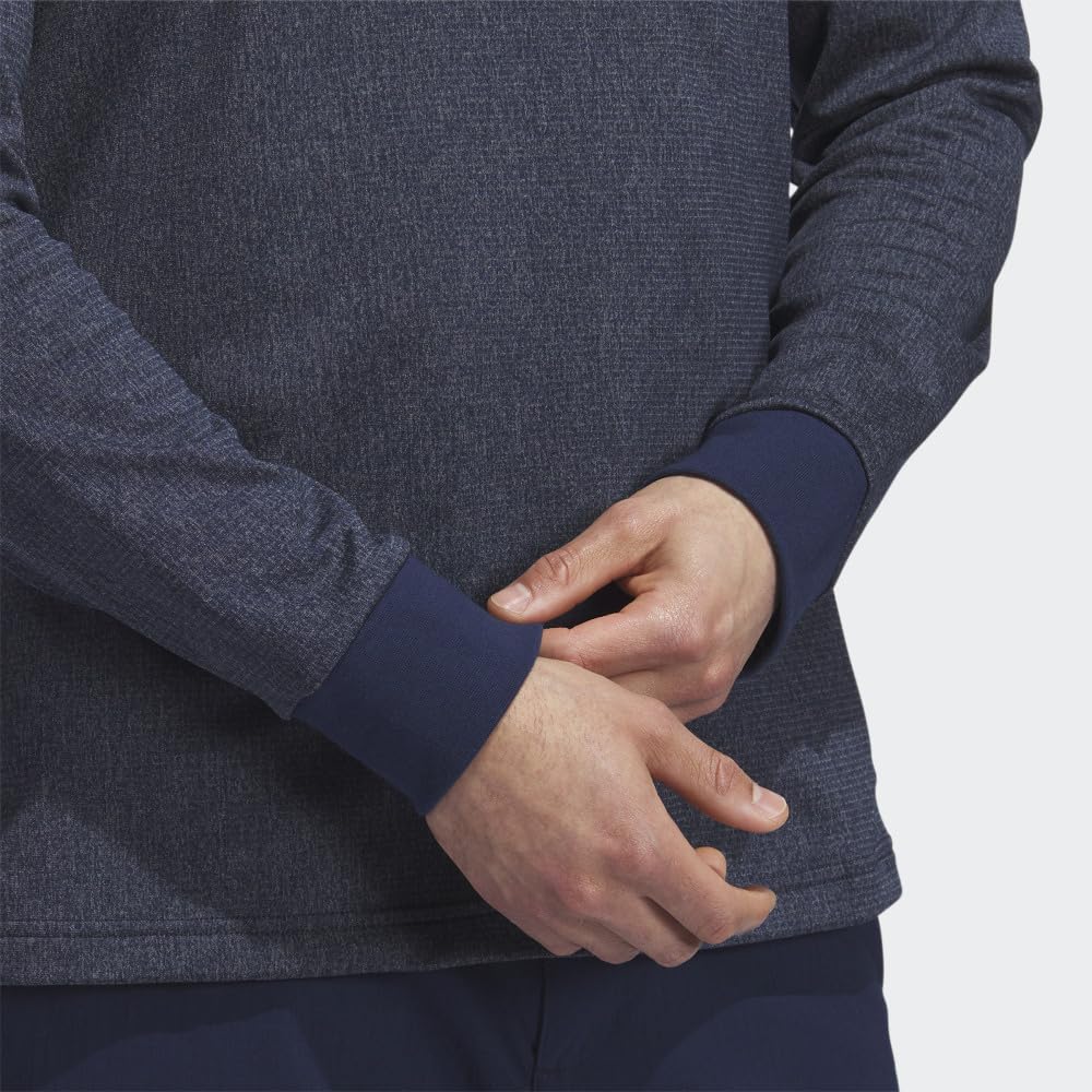 adidas Men's Essentials Long Sleeve Golf Polo Shirt - Moisture Wicking, UV Protection & Breathable - Perfect for Golf, Casual Wear & Outdoor Activities