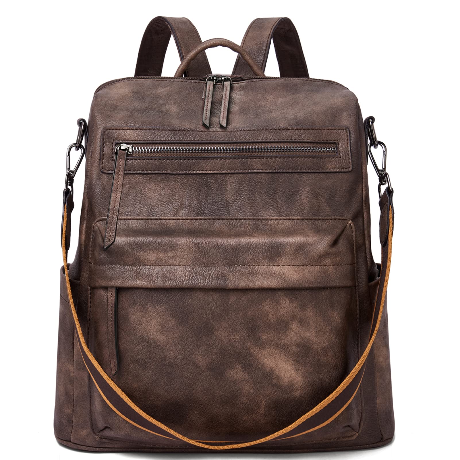 Stylish BROMEN Leather Backpack Purse for Women - Fashionable Designer Shoulder Bag for Travel, Work & Daily Use | Large Capacity & Durable