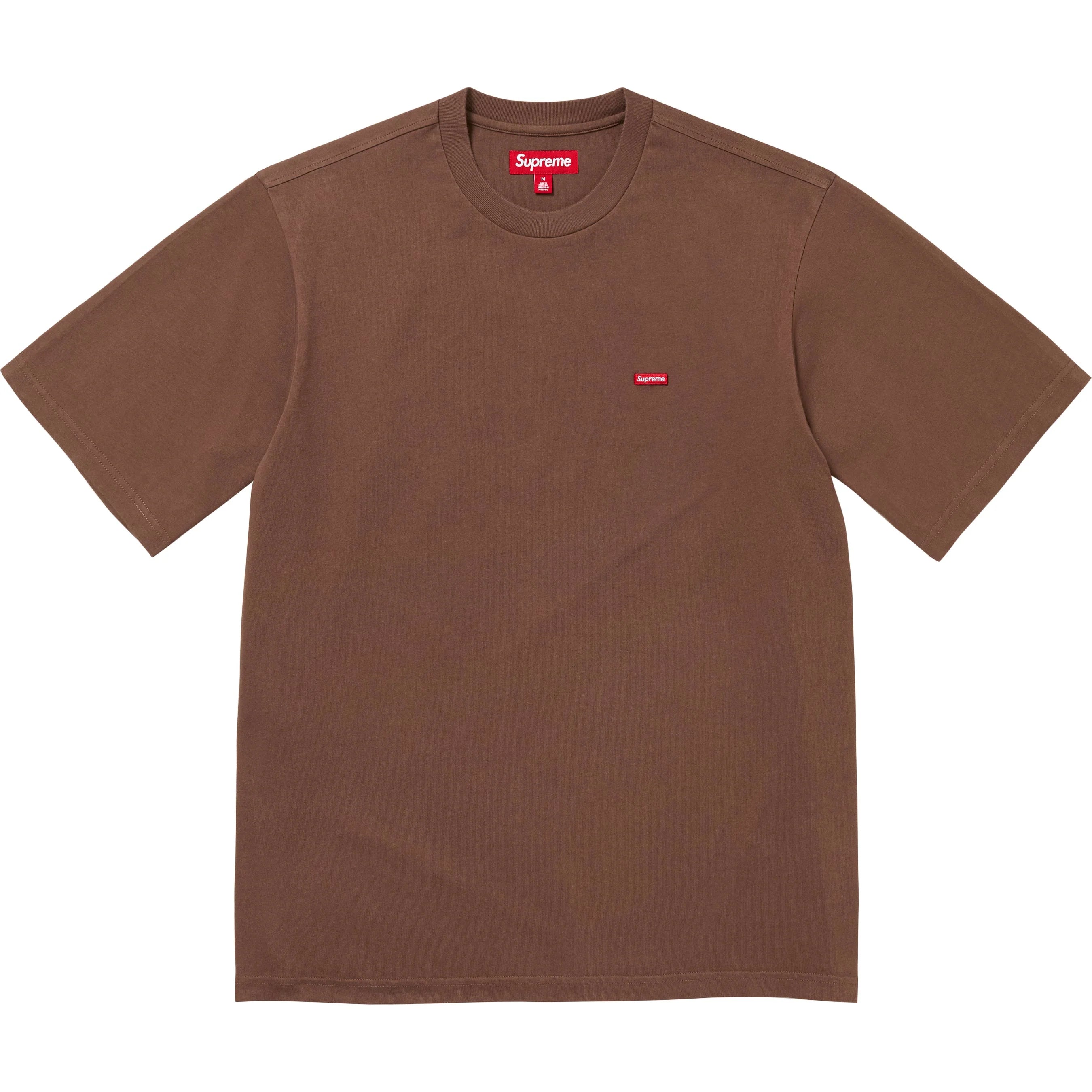 Supreme FW24 Small Box Logo T-Shirt - Brown Cotton Streetwear Tee for Men & Women | Casual Wear, Street Style Fashion