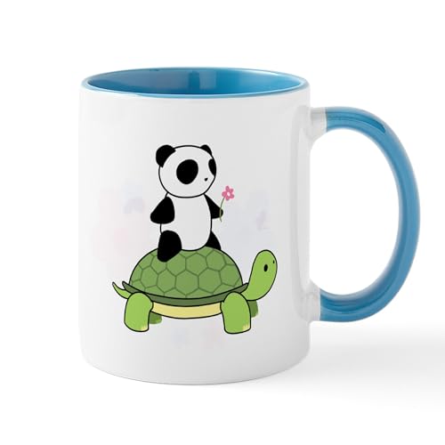 White/Blue Inside - Turtle And Panda 1 Mug