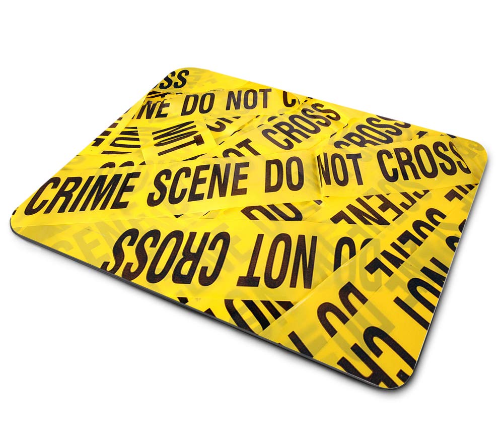 CSI Crime Scene Investigator Themed Non-Slip Rubber Mouse Pad - Perfect for Gaming, Office & Home Computer Desks - Great Gift for Forensic Science Fans