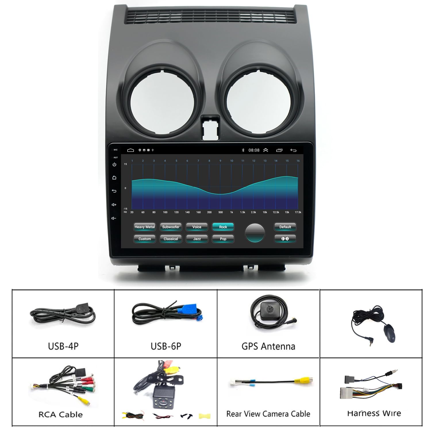 Nissan Rogue Radio Upgrade 2008-2013 | Android Stereo Replacement with 1280x720 HD Touchscreen | Steering Wheel Control | Built-in Wireless CarPlay & Android Auto | Free Backup Camera | Perfect for Commuting & Road Trips