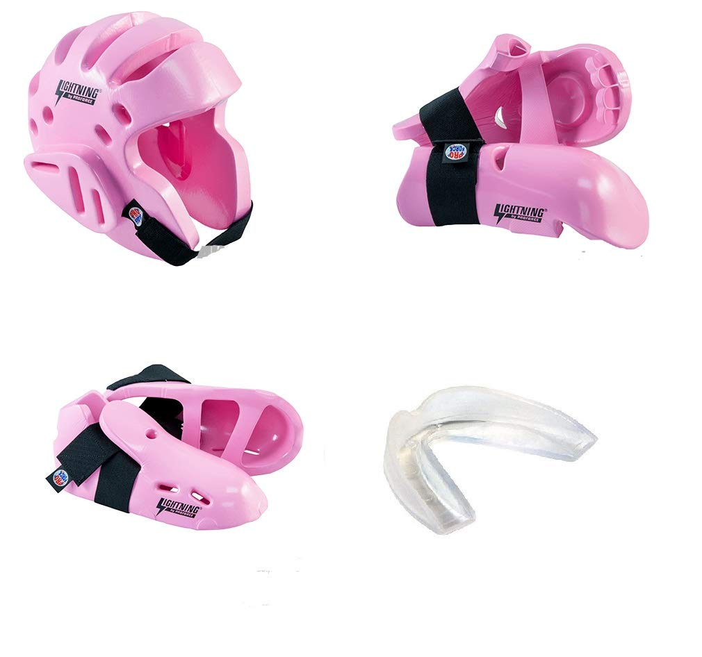 ProForce Lightning Karate Sparring Gear Set - 6-Piece Deluxe Package with Ultra Lightning Kicks & Free Mouth Guard | Perfect for Martial Arts Training, Competition & Self-Defense Practice
