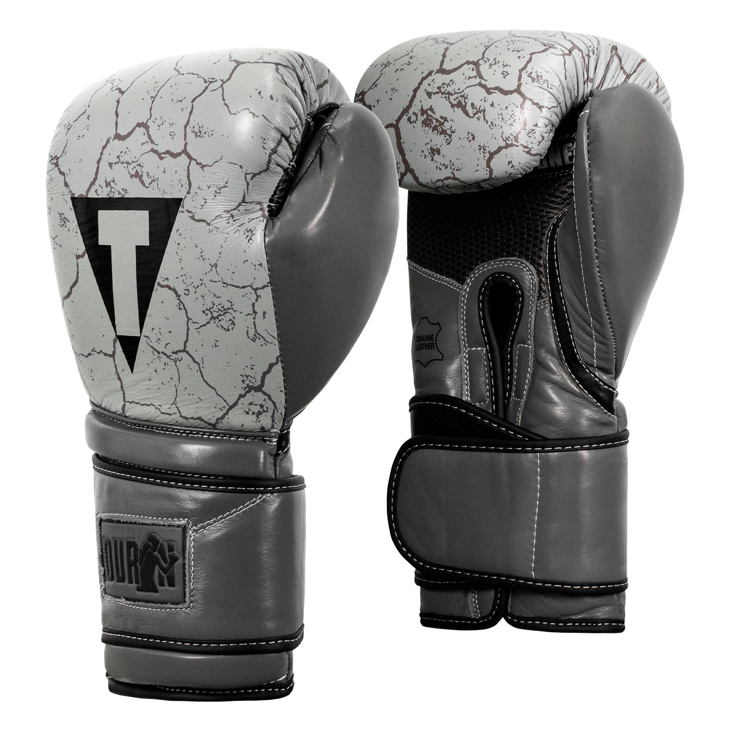 Roberto Duran Stone Leather Training Boxing Gloves - Premium Leather Punching Bag Gloves for Men & Women - Ideal for Boxing Training, MMA, Sparring & Fitness Workouts