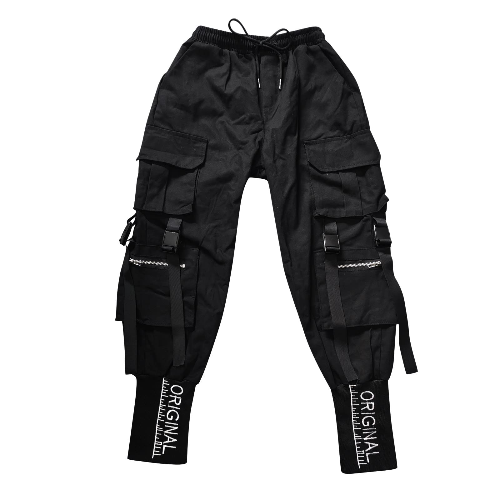 Nvtuuer Women's Cargo Joggers - Elastic Waist Multi-Pocket Quick Dry Work Pants for Hiking, Athletic, Lounge & Outdoor Activities | Comfortable Travel & Workout Pants