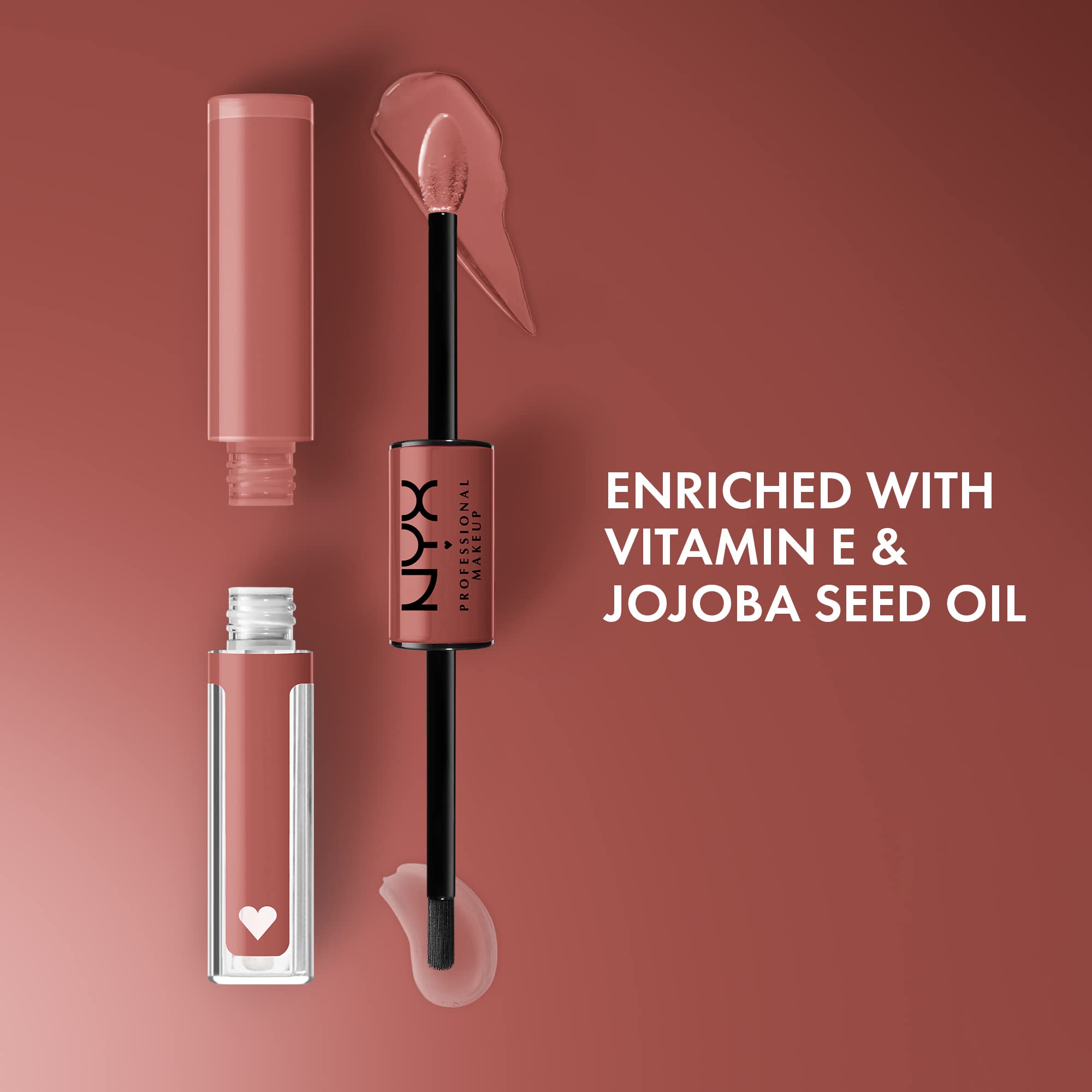 NYX PROFESSIONAL MAKEUP Shine Loud High Pigment Liquid Lipstick with Clear Gloss Top Coat - Long Lasting, Vegan & Cruelty Free - Magic Maker (Dusty Nude Mauve) - Perfect for Parties, Date Nights & Special Occasions