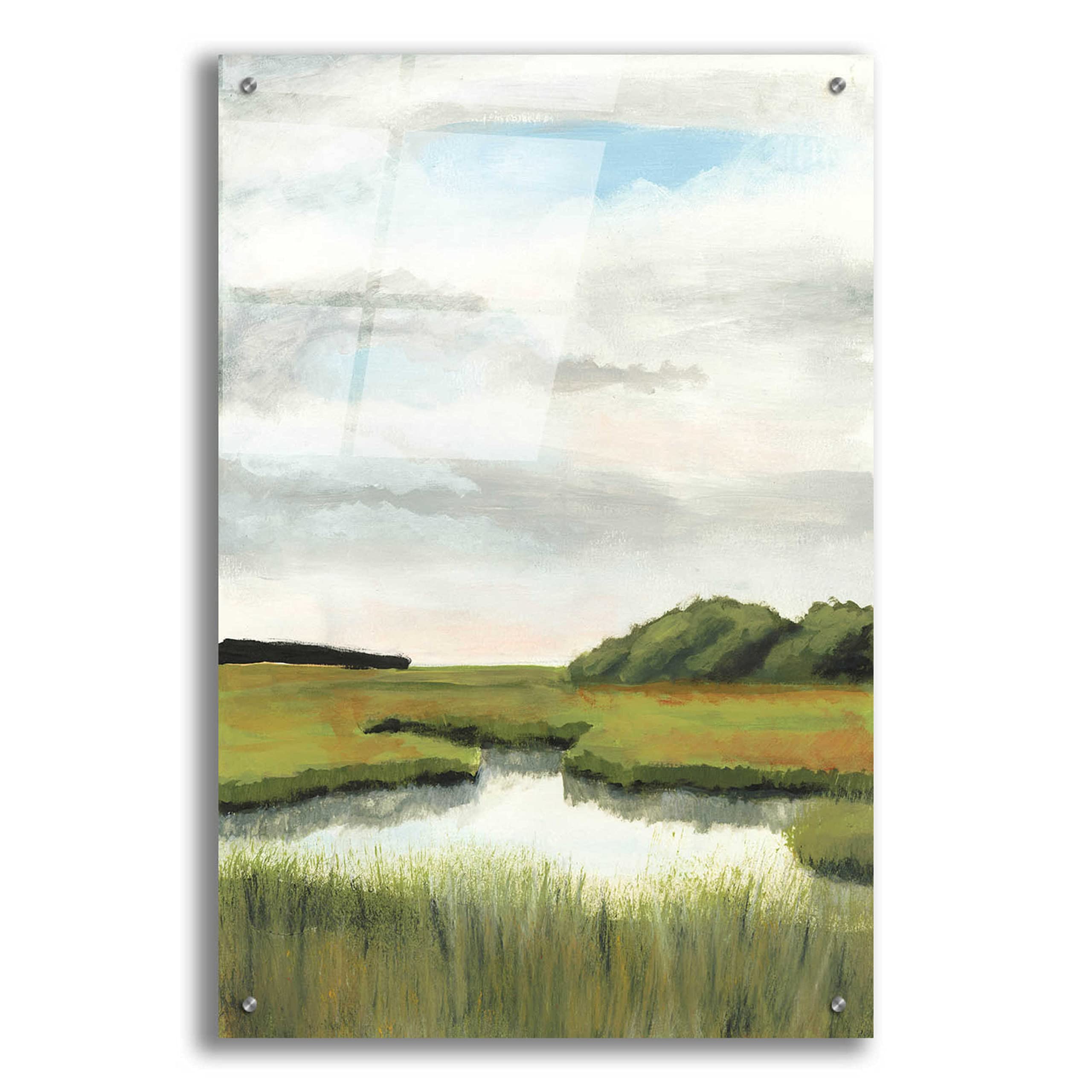 Naomi McCavitt Marsh Landscapes II Acrylic Glass Wall Art - 24x36 Inch Modern Nature Painting for Living Room, Bedroom & Office Decor