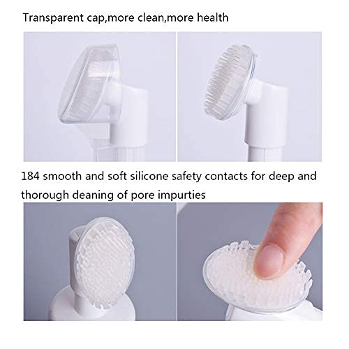 Pharcos Refillable Foaming Face Wash Bottle with Built-In Brush | BPA-Free, Leak Proof 150ml for Facial Cleansing & Massage | Ideal for Travel, Gym & Daily Skincare Routine