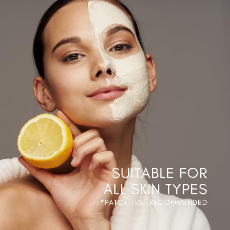 BioFresh Botanicals Vitamin C Exfoliating Clay Mask - Paraben & Sulfate Free for All Skin Types | Brightening & Detoxifying Facial Treatment for Glowing Skin