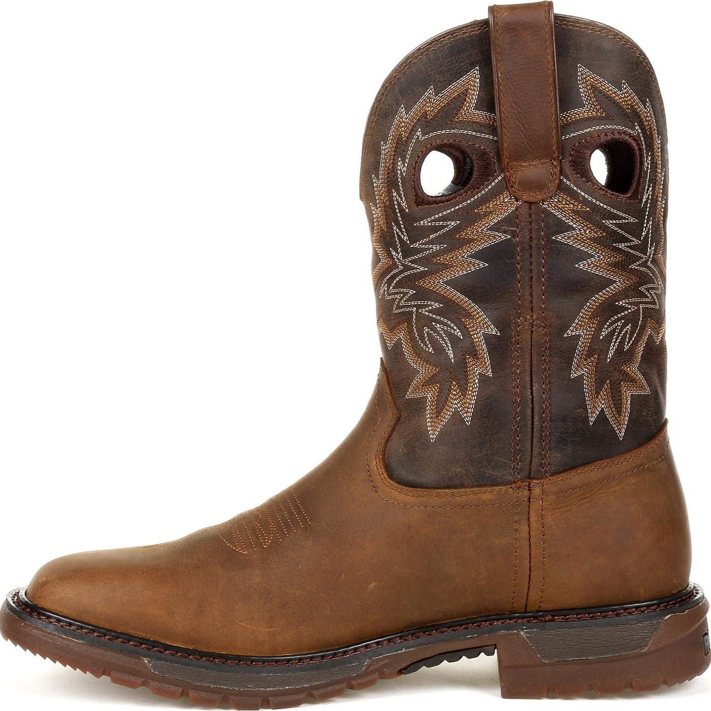 ROCKY Original Ride FLX Waterproof Western Boots for Men - Durable Cowboy Boots for Riding, Hiking & Outdoor Work - Comfortable Waterproof Work Boots for Ranch, Farm & Country Lifestyle