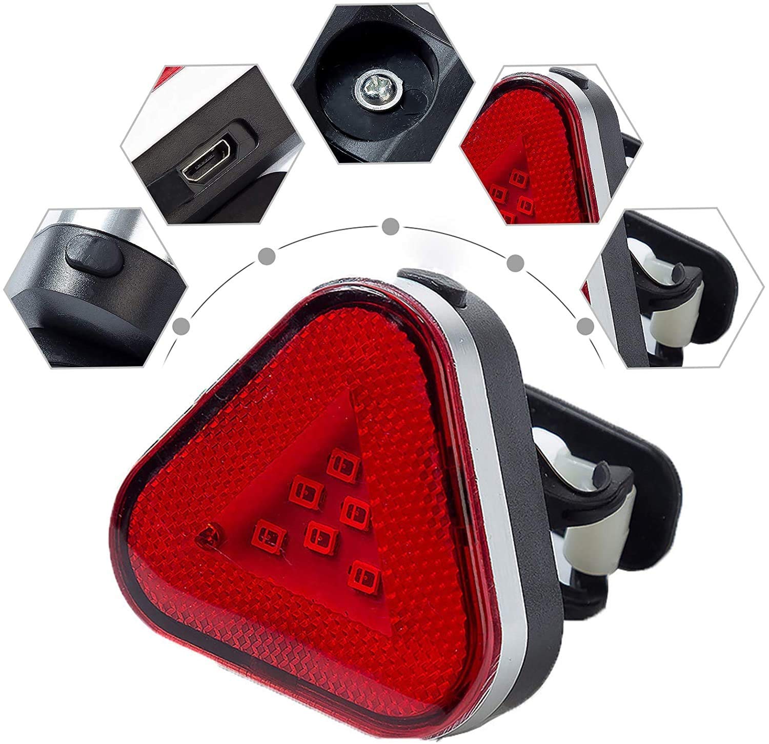 USB Rechargeable Waterproof Bike Tail Light - Ultra Bright Bicycle Safety Brake Rear Light for Road & Mountain Bikes | Easy Installation for Night Cycling & Commuting